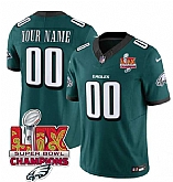 Men & Women & Youth Philadelphia Eagles Active Player Custom Green 2025 Eagles Logo Super Bowl LIX Patch New F.U.S.E. Vapor Limited Stitched Jersey,baseball caps,new era cap wholesale,wholesale hats